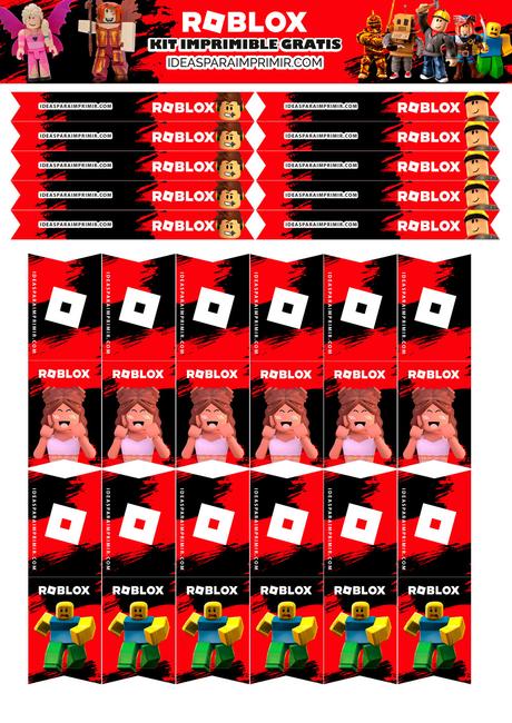 KIT de cumpleaÃ±os de ROBLOX para imprimir GRATIS. Incluye invitaciones editables!!