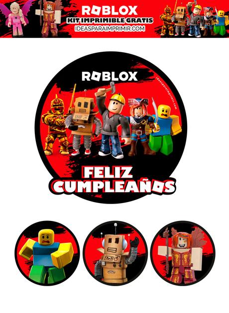 KIT de cumpleaÃ±os de ROBLOX para imprimir GRATIS. Incluye invitaciones editables!!