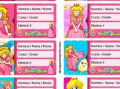 [+10] Etiquetas escolares PRINCESA PEACH GRATIS para editar imprimir!