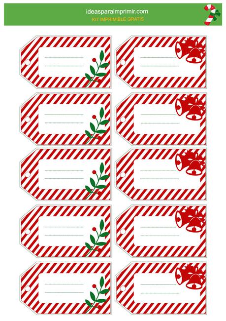 TAGS de NAVIDAD para imprimir GRATIS