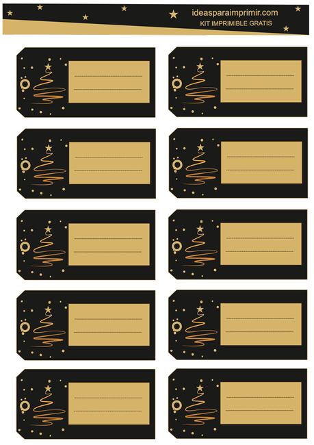 TAGS de NAVIDAD para imprimir GRATIS