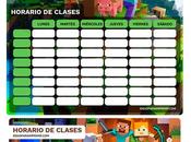 Â¡GRATIS! Horarios Clases MINECRAFT para imprimir