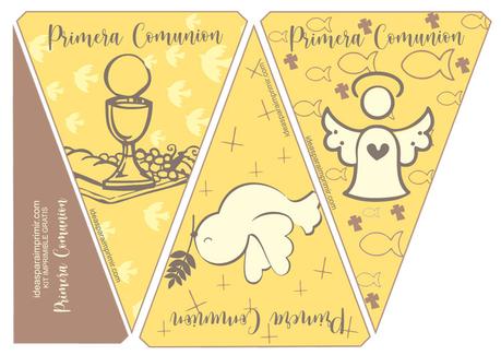 KIT de PRIMERA COMUNIÃN para imprimir GRATIS. Incluye invitaciones editables!!