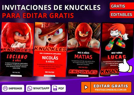 KIT de cumpleaÃ±os de SONIC imprimible GRATIS. Incluye invitaciones editables!!