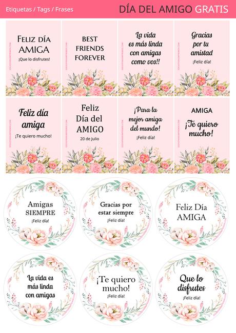 Tags DÃA DEL AMIGO 2023 para imprimir GRATIS