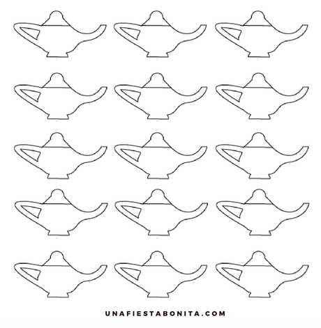 Fiesta temÃ¡tica Princesa Jazmin / Aladdin (con molde para imprimir)