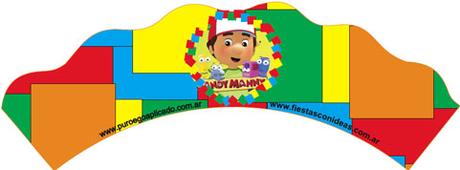 Manny a la Obra | Wrappers para Cupcakes para imprimir Manny a la Obra | Wrappers para Cupcakes para imprimir