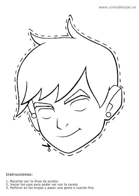 Careta de Ben 10 para imprimir