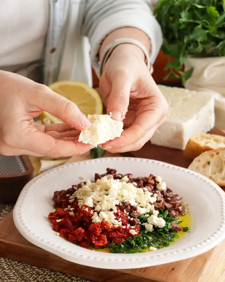 aperitivo fácil con queso feta