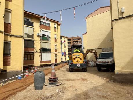 Las obras en el conquense barrio La Paz avanzan con nuevo saneamiento, que provocará el corte de Camino Cañete dos meses