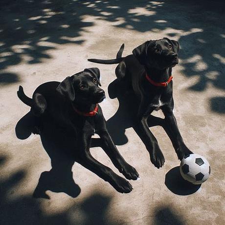 Labradores  usando IA
