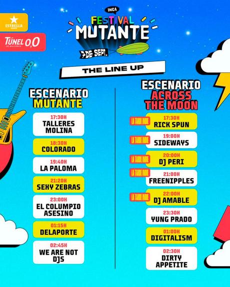 Horarios Festival Mutante 2024 (Inca)