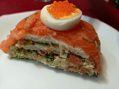 Pastel de salmón ahumado