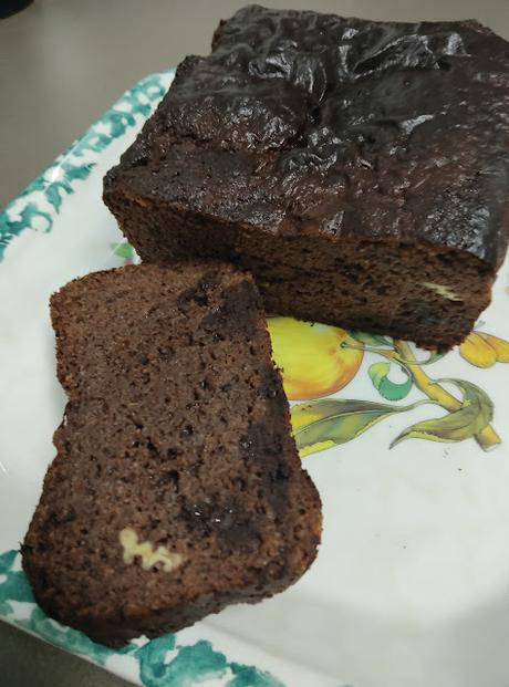 BANANA BREAD DE CACAO Y NUECES EN AIRFRYER