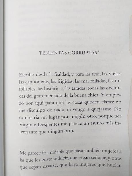 Teoría King Kong, de Virginie Despentes Teoría King Kong, de Virginie Despentes