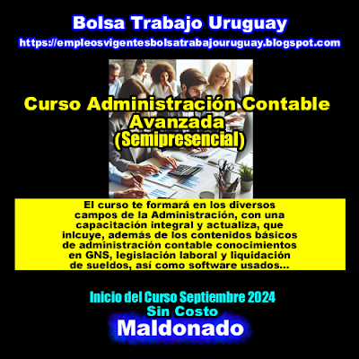 Curso Administración Contable Avanzada (Semipresencial,Maldonado)