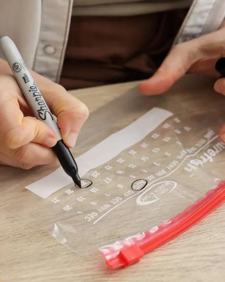 anotar fecha de guardado de alimentos