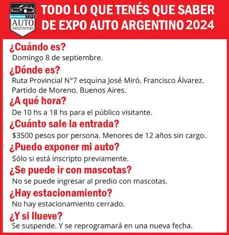 Hoy se realiza Expo Auto Argentino 2024