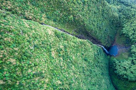 Vista aérea de las cataratas Hanakoa
