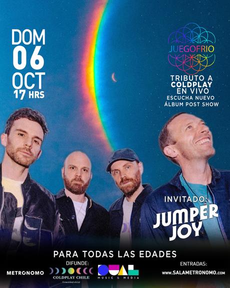 JuegoFrío la banda tributo de Coldplay en Chile, festejará en Sala Metrónomo y una serie de shows en vivo el nuevo álbum de los británicos e0b0f2b4-1d6b-734e-0aa0-94af62df9eee