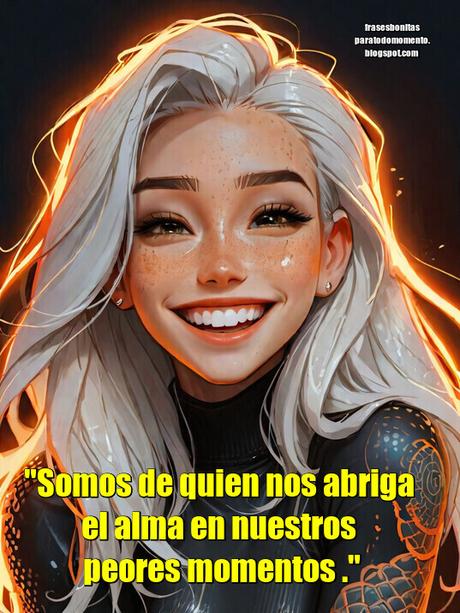 Somos de quien nos abriga el alma en nuestros peores momentos .