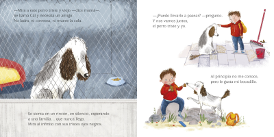 Un perro de cuento (Jan Fearnley). Un perro de cuento (Jan Fearnley).