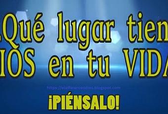 Cuál Es el Lugar de Dios En Tu Vida Es Primero Tienes Otras