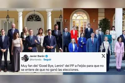 El PP de Feijóo frente al PSOE de Sánchez. El PP de Feijóo frente al PSOE de Sánchez.