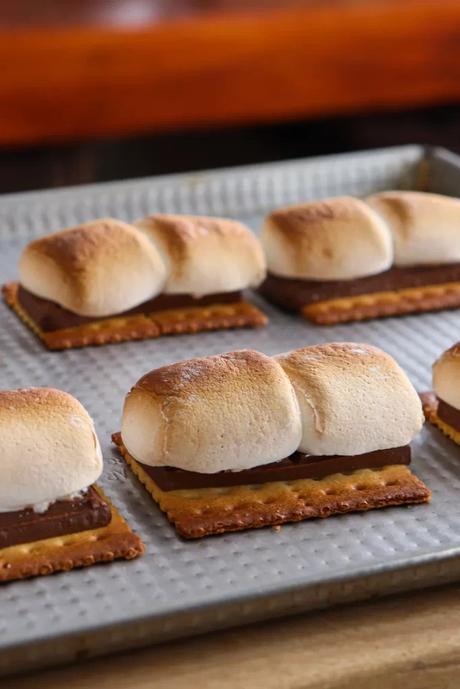 malvaviscos smores al horno