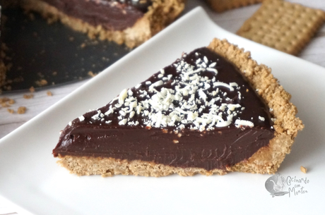 Tarta de galletas con chocolate,  sin horno