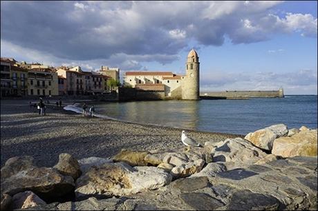 Ante la tumba de Antonio Machado en Collioure