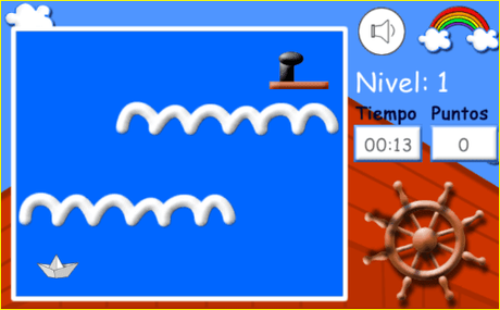 Juego Barco de papel. Laberintos imprimibles Juego Barco de papel. Laberintos imprimibles