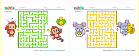 Juego Barco de papel. Laberintos imprimibles Juego Barco de papel. Laberintos imprimibles