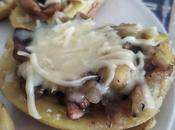 Patatas rellenas calabacín champiñones