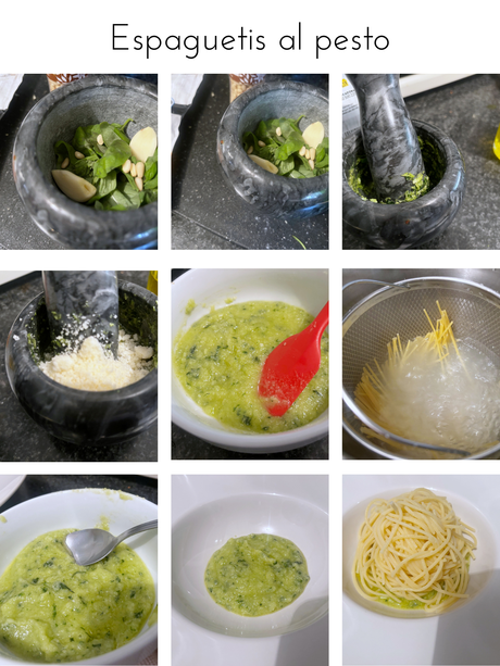 Espaguetis al pesto