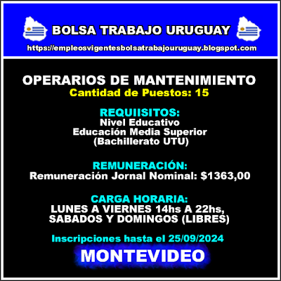 OPERARIOS DE MANTENIMIENTO