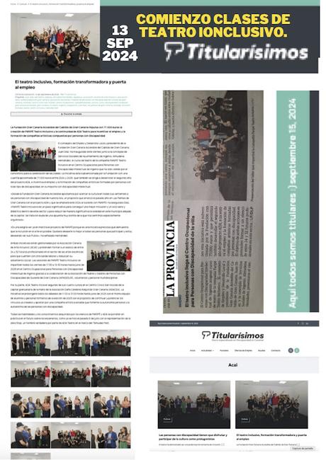 El teatro inclusivo, formación transformadora y puerta al empleo, por Manu Medina