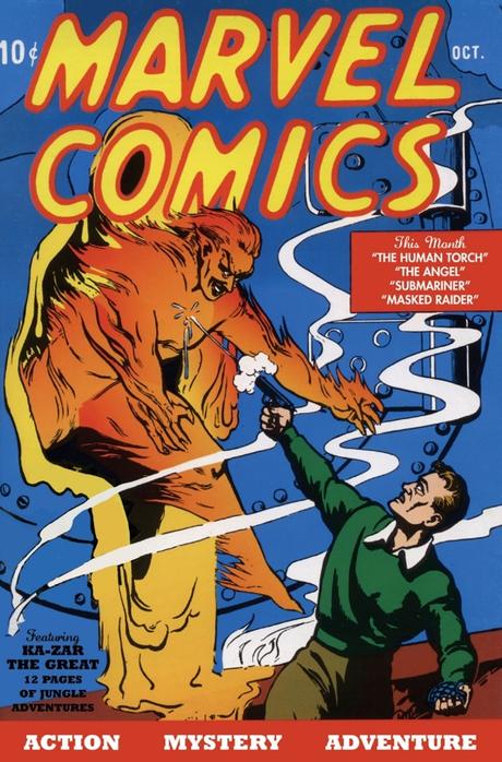 Portada del primer cómic de Marvel, lanzado en 1939