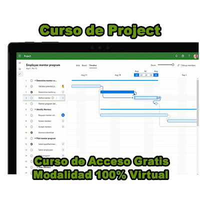 Curso de Project Modalidad 100% Virtual de Acceso Gratis