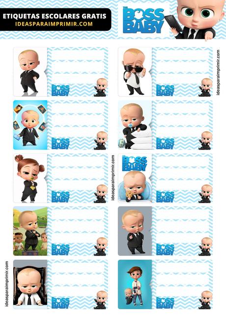 [+10] Etiquetas escolares de JEFE EN PAÃALES GRATIS para editar e imprimir!