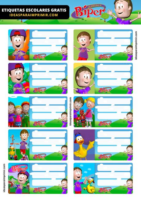 [+10] Etiquetas escolares de BIPER GRATIS para editar e imprimir!