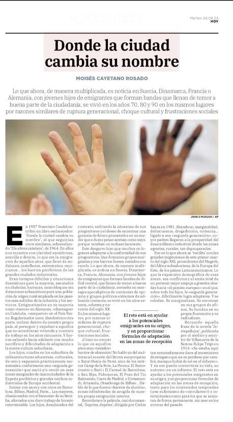 DONDE LA CIUDAD CAMBIA SU NOMBRE En 1957 Francisco Candel...