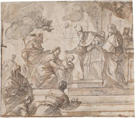 La Presentación de la Virgen en el Templo de Luca Giordano La Presentación de la Virgen en el Templo de Luca Giordano