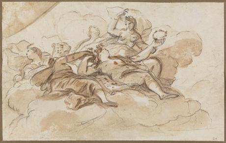 Baco rodeado de ninfas de Luca Giordano