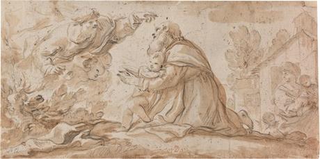 Abraham recibe la orden de sacrificar a Isaac de Luca Giordano Abraham recibe la orden de sacrificar a Isaac de Luca Giordano