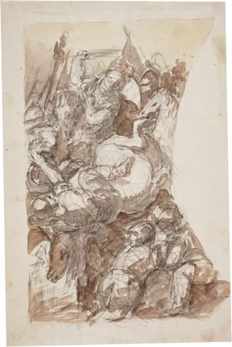 Escena de batalla de Luca Giordano