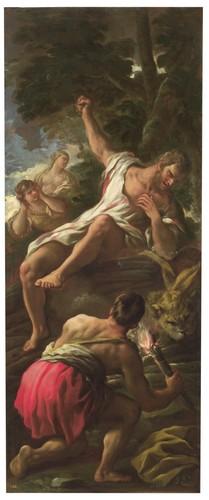 Hércules en la pira de Luca Giordano Hércules en la pira de Luca Giordano