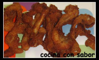 Costillas de conejo empanadas