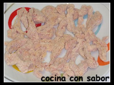 Costillas de conejo empanadas