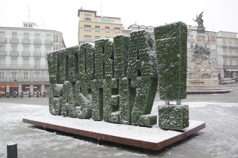 Escultura vegetal en Vitoria.